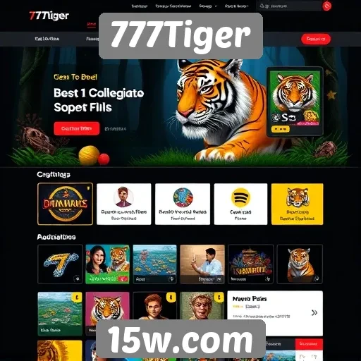 Interface do usuário do site 777Tiger